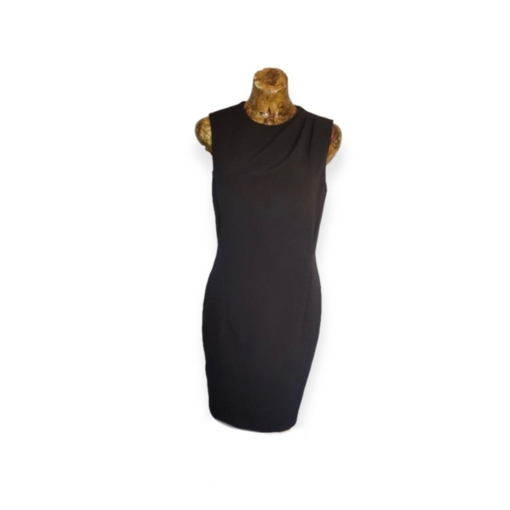 Mango Suit dress Size 8 Medium black sleeveless fitted
